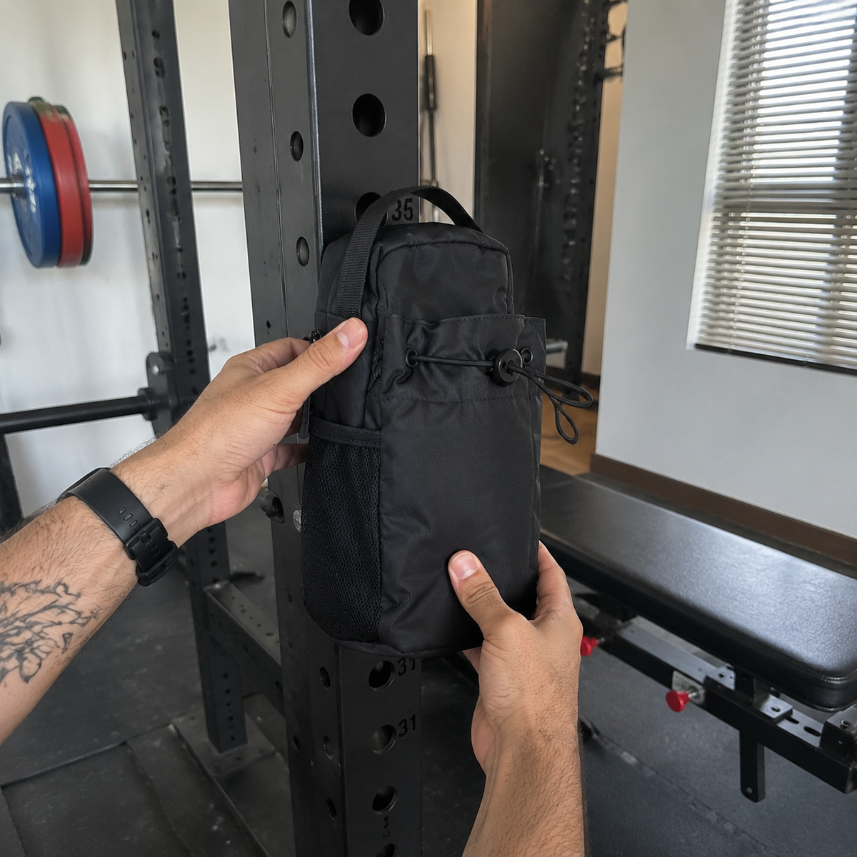 Bolso Gym Crossfit Magnético - Fija tus accesorios al equipo - Evita dejar tus cosas tiradas mientras entrenas