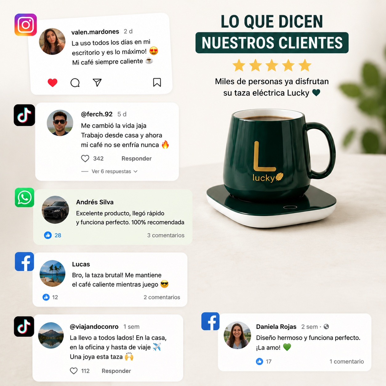 Taza Eléctrica Lucky ✨