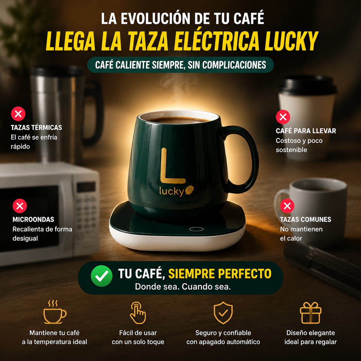 Taza Eléctrica Lucky ✨