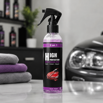 Spray Cerámico 3 en 1 - Limpia, da brillo y protege - Mejora el aspecto de tu vehículo en minutos