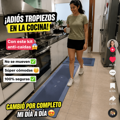GripZone-Set Anticaídas de Cocina-Superficie firme que reduce deslizamientos desde el primer uso